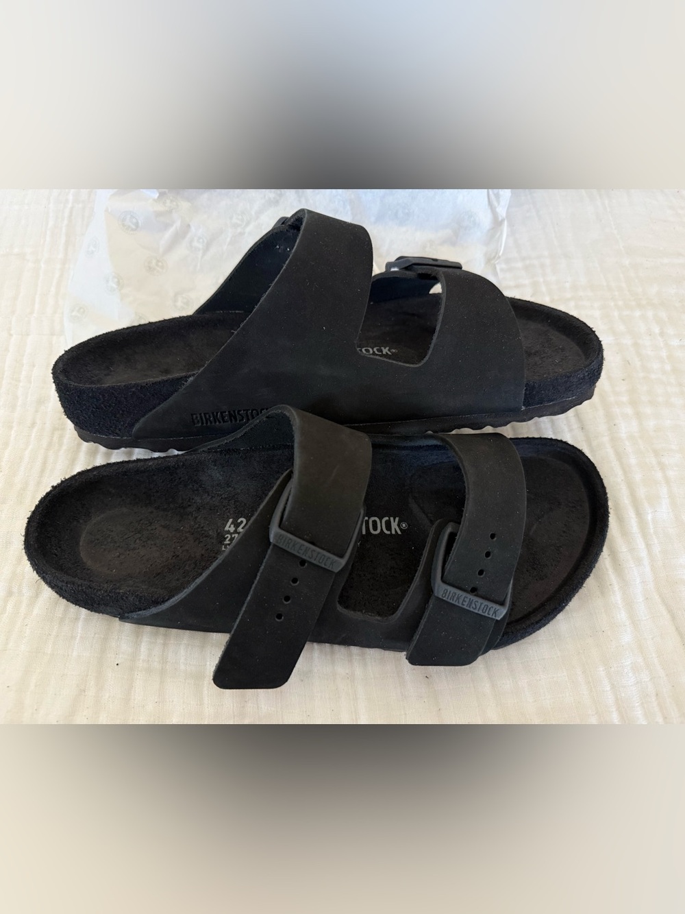 NWT Birkenstock Arizona Suede Leather Exquisite Sandal Size 42 Regular/Wide
